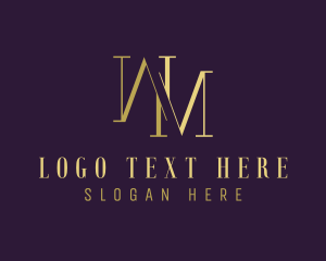 Luxury Fashion Brand Letter M logo