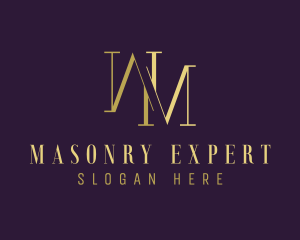 Luxury Fashion Brand Letter M logo design