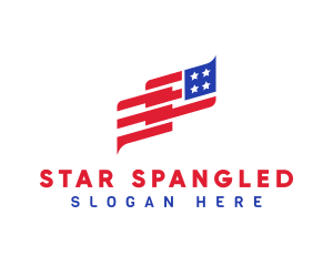 American Flag Country logo design