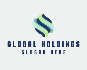 3D Sphere Globe logo design