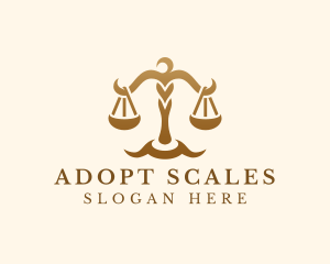 Elegant Justice Scale logo design