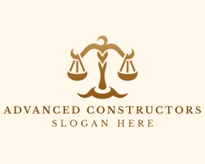 Elegant Justice Scale logo design