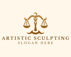 Elegant Justice Scale logo design