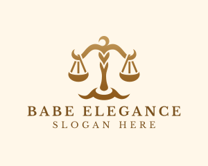 Elegant Justice Scale logo design