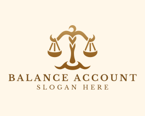 Elegant Justice Scale logo design