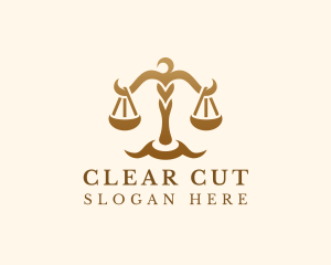 Elegant Justice Scale logo design