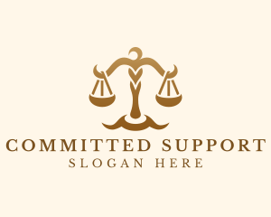 Elegant Justice Scale logo design