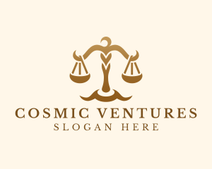 Elegant Justice Scale logo design