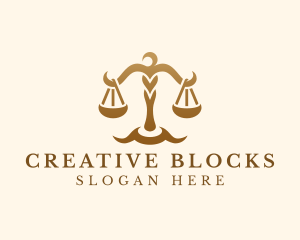 Elegant Justice Scale logo design