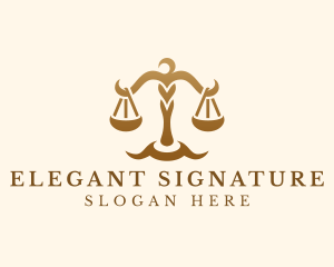 Elegant Justice Scale logo design