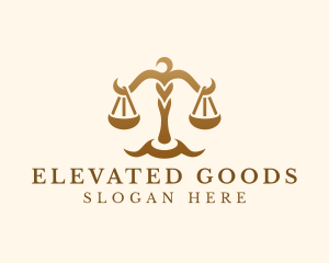 Elegant Justice Scale logo design