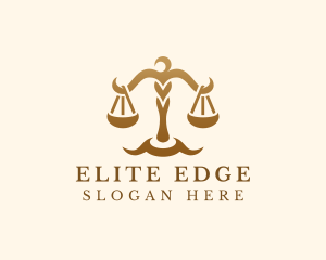 Elegant Justice Scale logo design