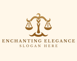 Elegant Justice Scale logo design