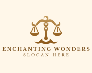 Elegant Justice Scale logo design