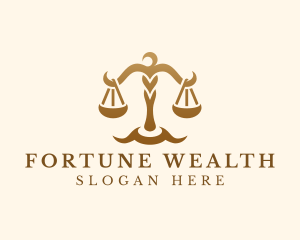 Elegant Justice Scale logo design