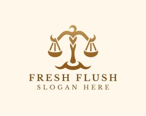 Elegant Justice Scale logo design