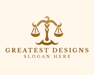 Elegant Justice Scale logo design