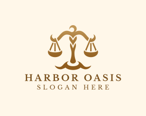 Elegant Justice Scale logo design