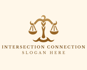 Elegant Justice Scale logo design