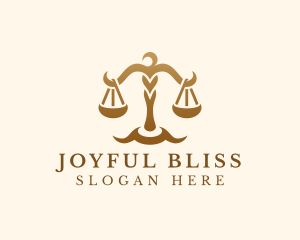 Elegant Justice Scale logo design