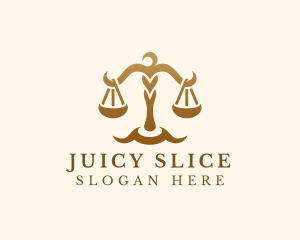 Elegant Justice Scale logo design