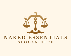 Elegant Justice Scale logo design