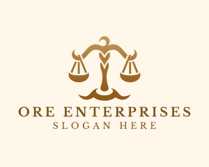 Elegant Justice Scale logo design