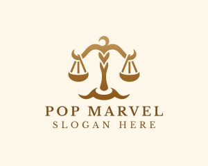 Elegant Justice Scale logo design