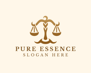 Elegant Justice Scale logo design