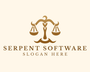 Elegant Justice Scale logo design