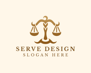 Elegant Justice Scale logo design