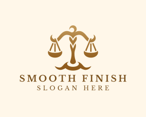 Elegant Justice Scale logo design