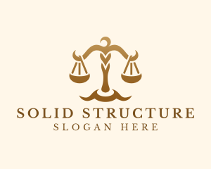 Elegant Justice Scale logo design