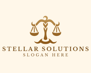 Elegant Justice Scale logo design