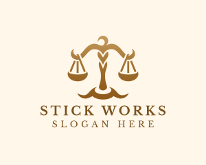 Elegant Justice Scale logo design