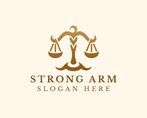 Elegant Justice Scale logo design