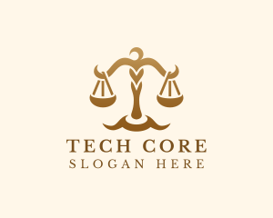 Elegant Justice Scale logo design