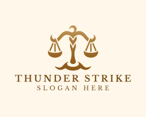 Elegant Justice Scale logo design