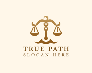 Elegant Justice Scale logo design