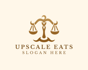 Elegant Justice Scale logo design