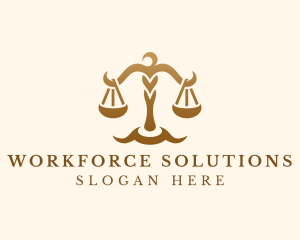 Elegant Justice Scale logo design