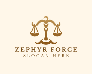 Elegant Justice Scale logo design