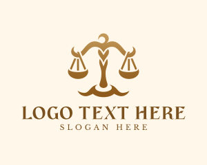 Elegant Justice Scale logo