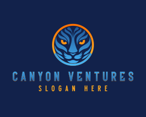 Blue Tiger Cat logo design