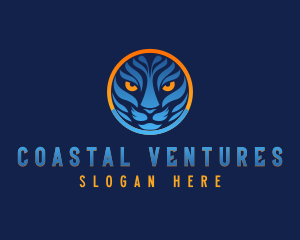 Blue Tiger Cat logo design