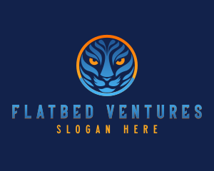 Blue Tiger Cat logo design