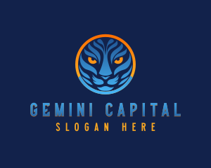 Blue Tiger Cat logo design