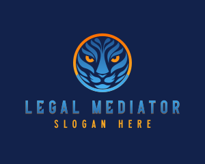 Blue Tiger Cat logo design