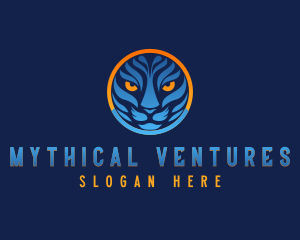 Blue Tiger Cat logo design