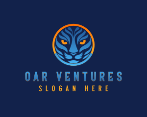 Blue Tiger Cat logo design